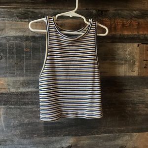 Zara Striped Racerback Crop Top